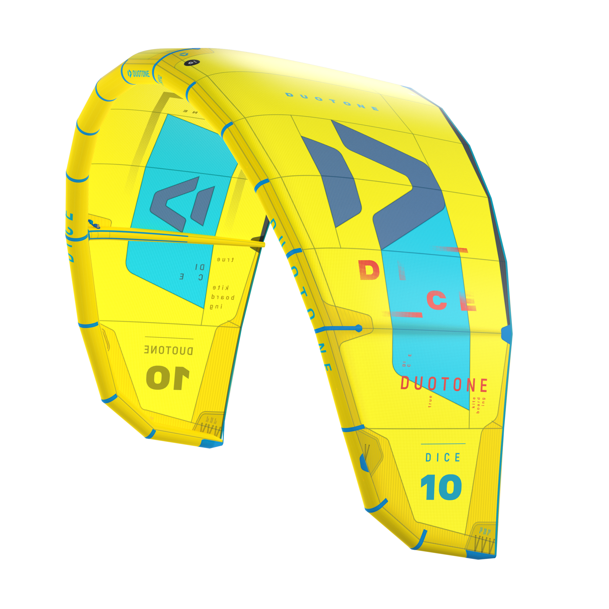 Duotone-Dice-2020-Tubekite-gelb Tubekite DICE 2020 - Freestyle und Wave Kite