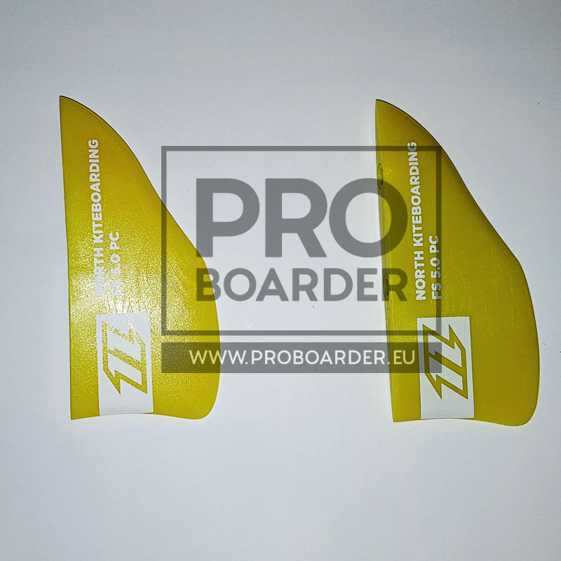 north-kiteboarding-finnen-finset-pair-paar-freestyle-gelb-yellow-fs-5-0-cm Freestyle Finset S Bend North + Duotone Finnen (Paar) für Twintips - Kiteboard Finnen für Bidirectio